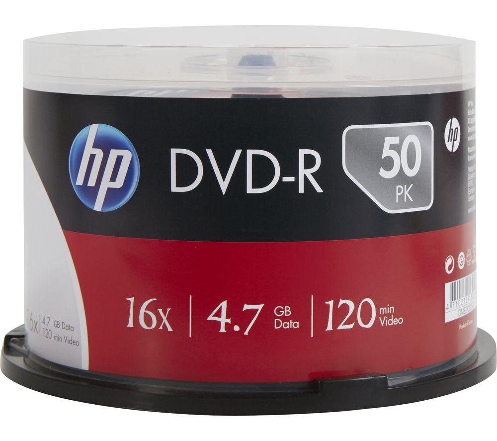 HP 16x Speed DVD-R Blank DVDs - Pack of 50 image number 2 of 2