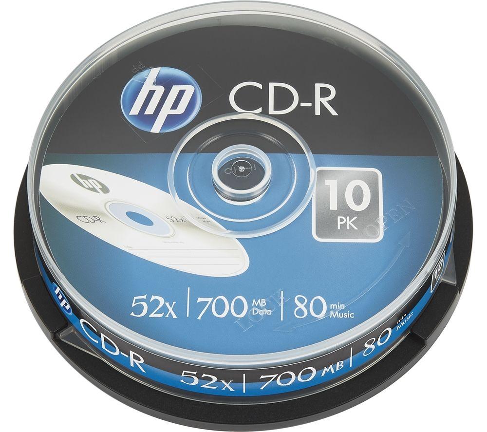 Buy HP 52x Speed CD-R Blank CDs - Pack of 10