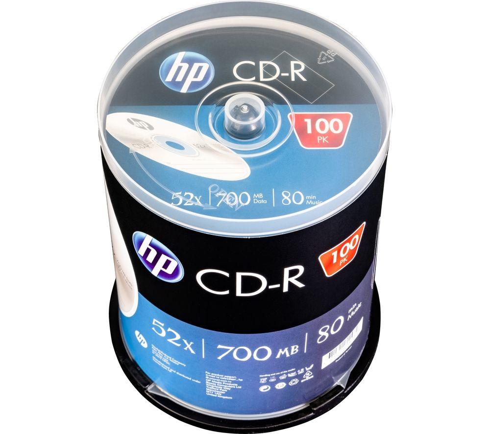 Buy HP 52x Speed CD-R Blank CDs - Pack of 100