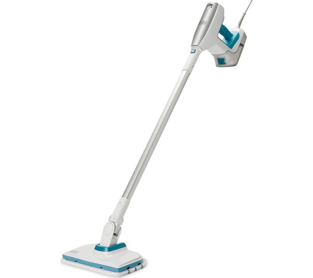 Image of BLACK DECKER BHSM15FX08-GB Steam Mop - White & Teal