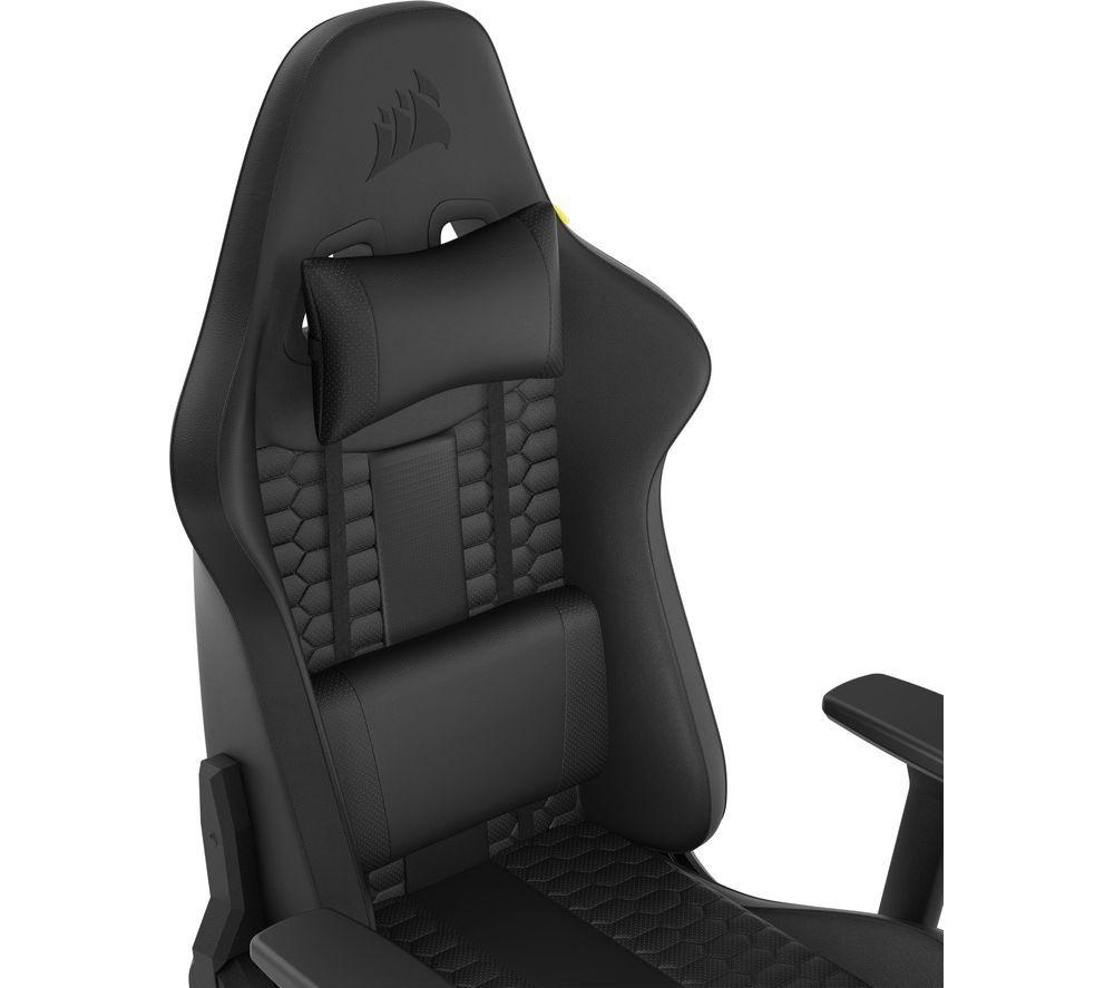 CORSAIR TC100 RELAXED Gaming Chair - Faux Leather, Black image number 3 of 5