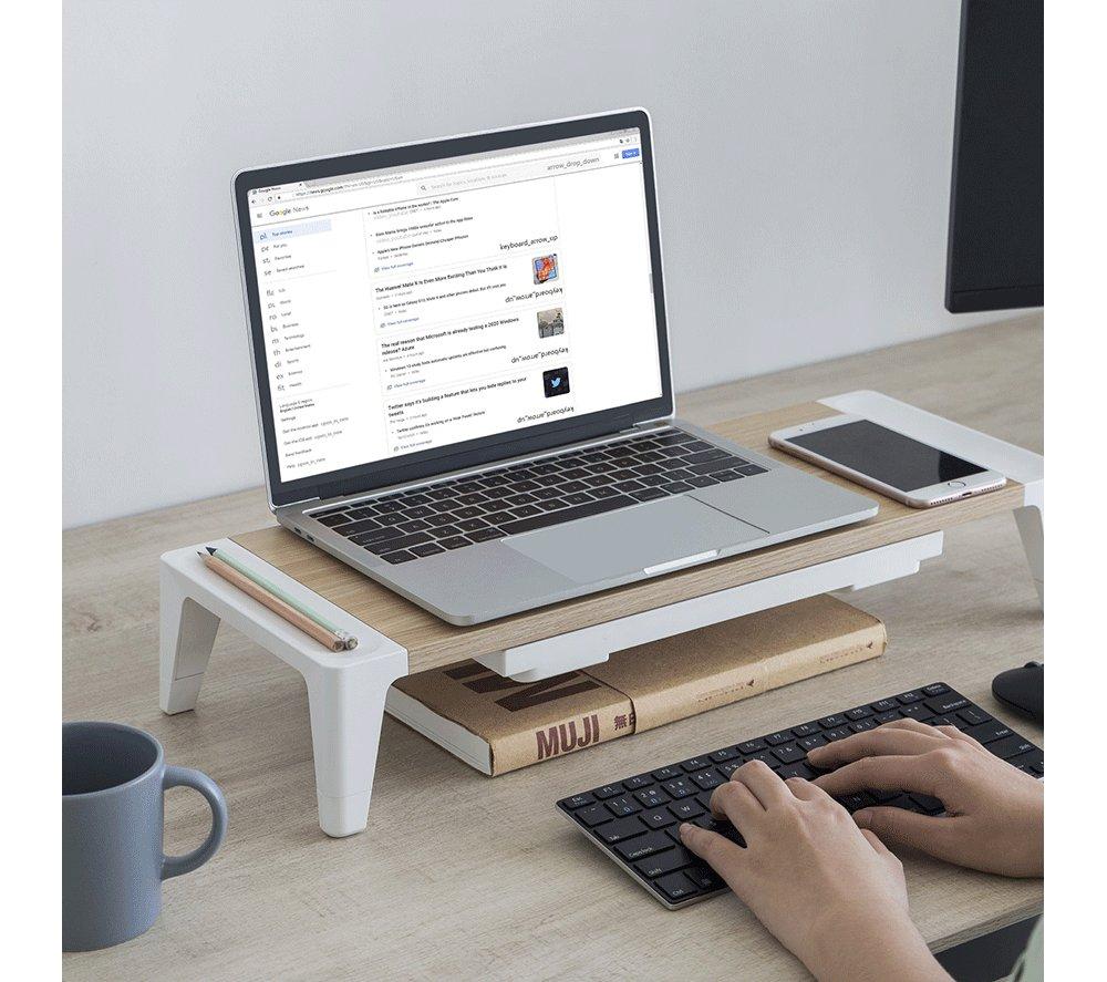 PROPERAV P-MRB1 Laptop Riser & Monitor Stand - White image number 8 of 9