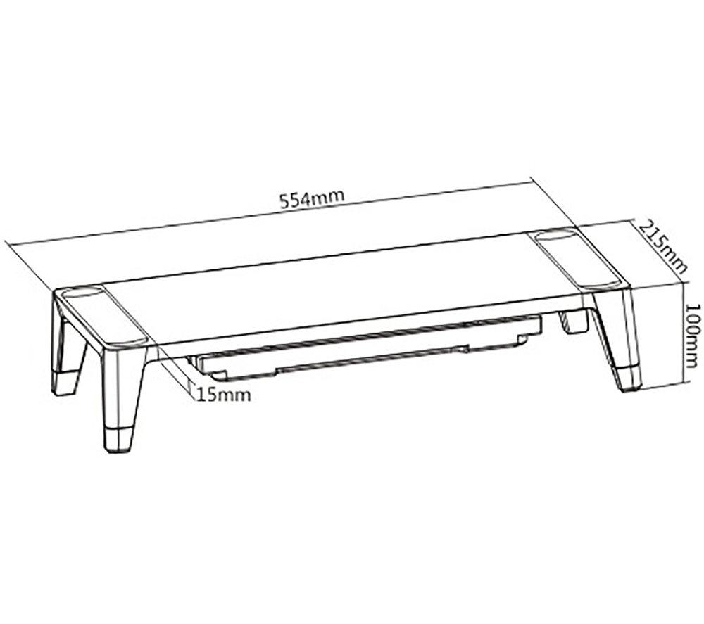 PROPERAV P-MRB1 Laptop Riser & Monitor Stand - White image number 9 of 9