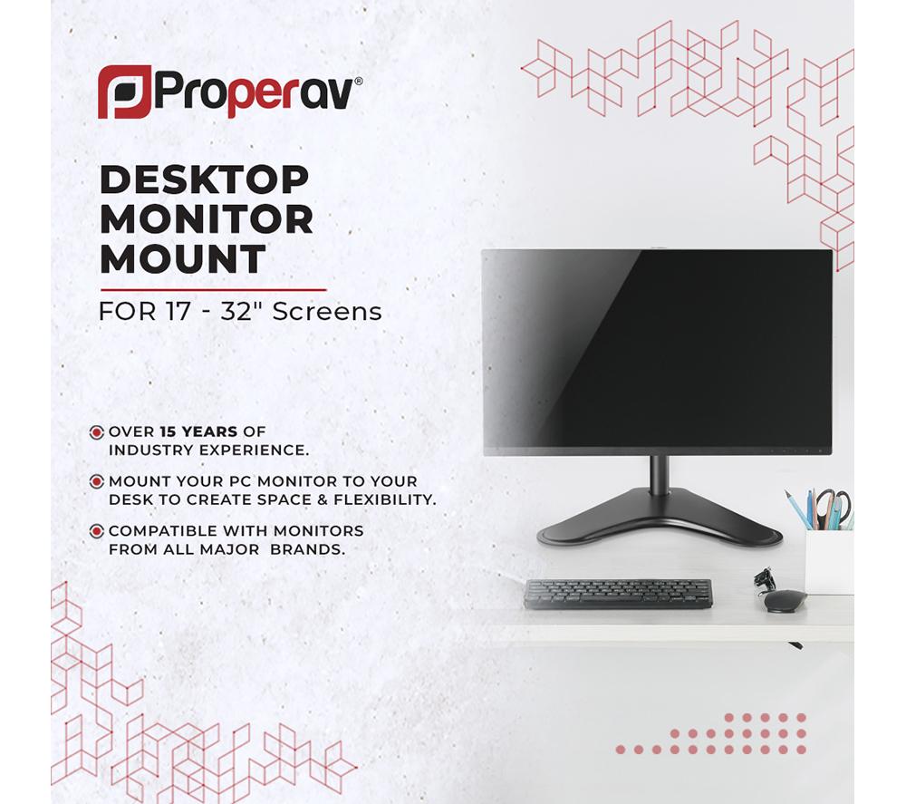 PROPERAV PPB165 Full Motion 17-32" Monitor Desk Mount image number 4 of 11