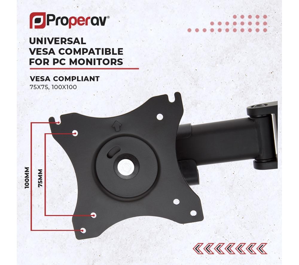 PROPERAV PPB165 Full Motion 17-32" Monitor Desk Mount image number 5 of 11