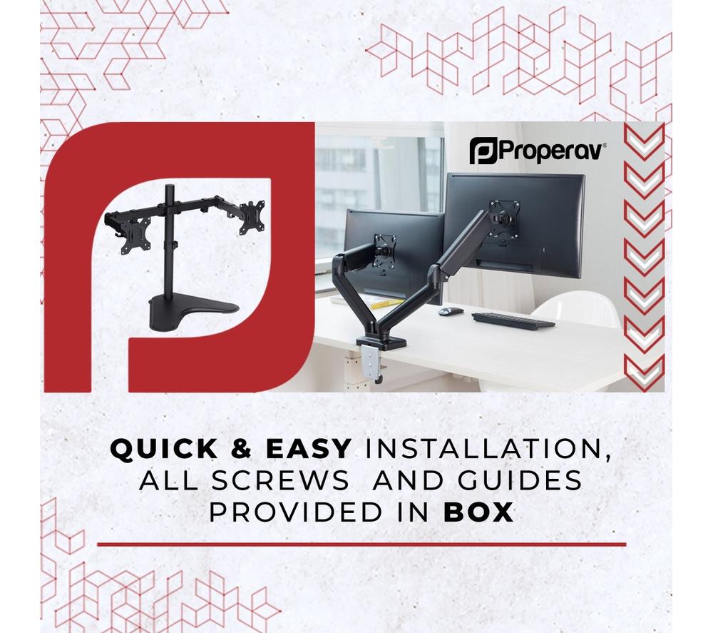 PROPERAV PPB165 Full Motion 17-32" Monitor Desk Mount image number 7 of 11