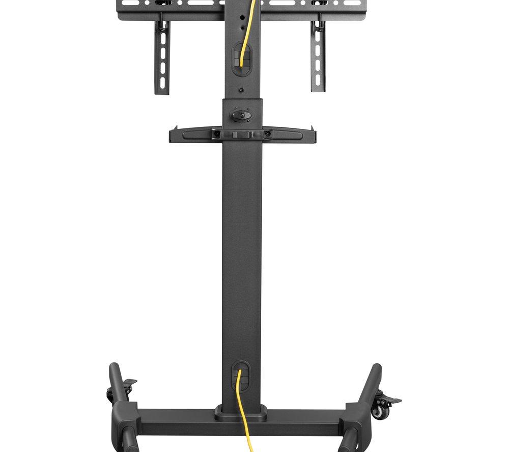 PROPERAV Portable Trolley P-TT003 677 mm TV Stand with Bracket for up to 55" TVs - Black image number 2 of 10