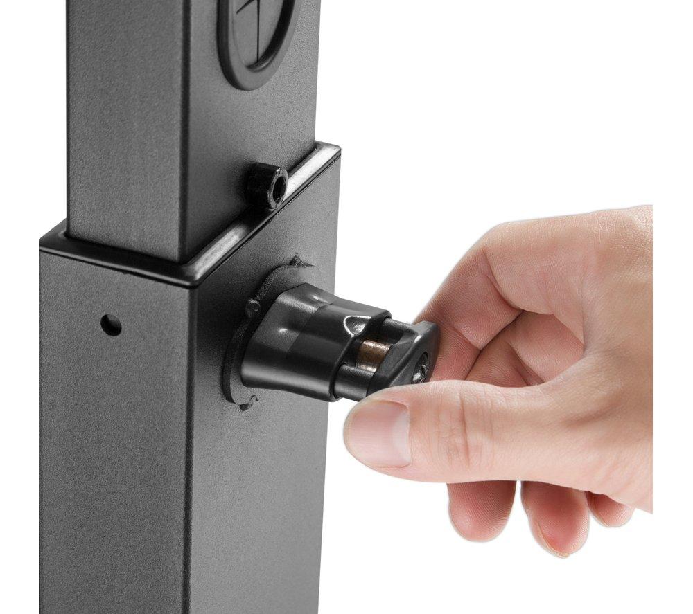 PROPERAV Portable Trolley P-TT003 677 mm TV Stand with Bracket for up to 55" TVs - Black image number 9 of 10
