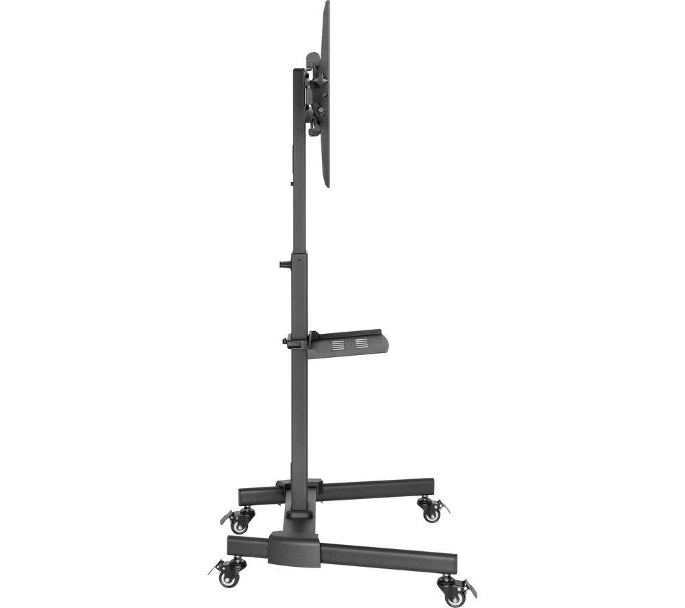 PROPERAV Portable Trolley P-TT003 677 mm TV Stand with Bracket for up to 55" TVs - Black image number 10 of 10
