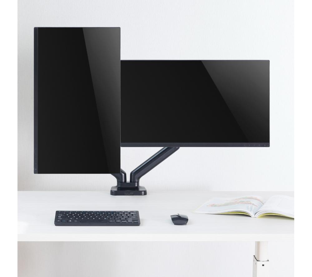 PROPERAV PB148 Hydraulic Dual Arm Full Motion 17-32" Monitor Desk Mount image number 9 of 17