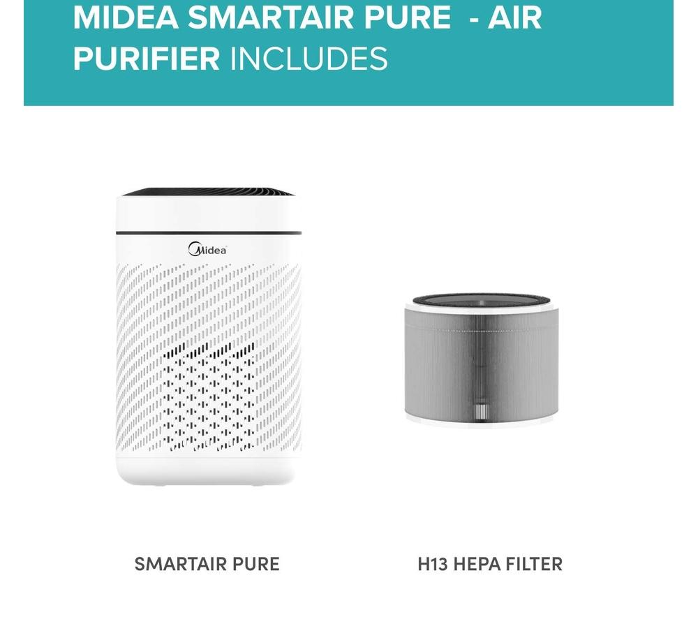 MIDEA Pure 1876 Air Purifier - White & Black image number 5 of 15