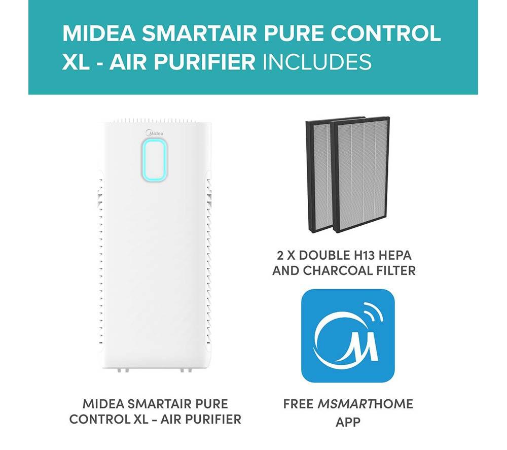 MIDEA Pure Control XL 1878 Smart Air Purifier - White image number 12 of 13
