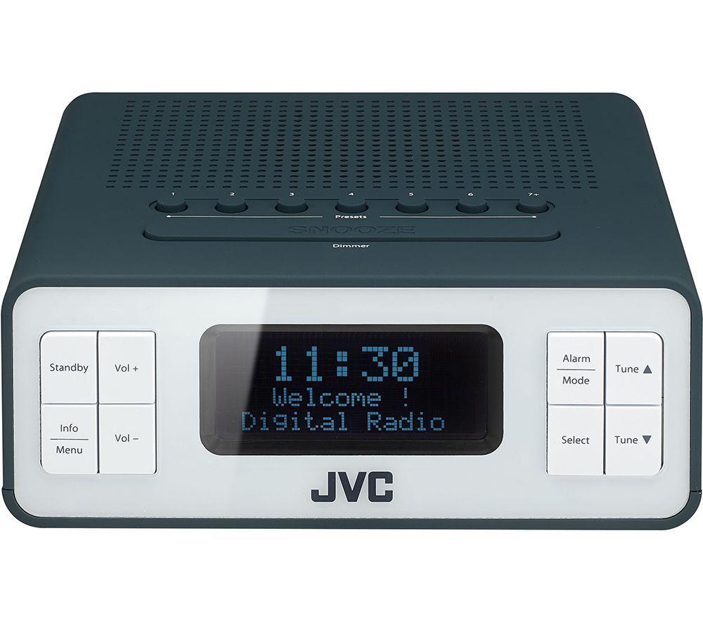 JVC RA-D32H DAB? Clock Radio - Grey, Silver/Grey