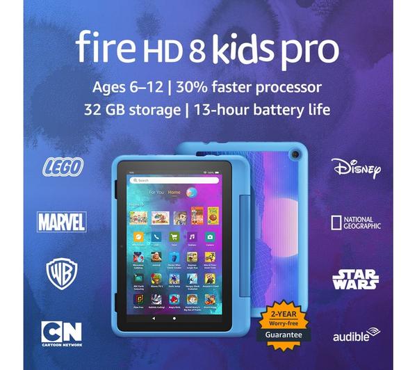 Fire HD Pro 8 Kids (ages 6-12) Tablet (2022) - 32 GB, Cyber Sky