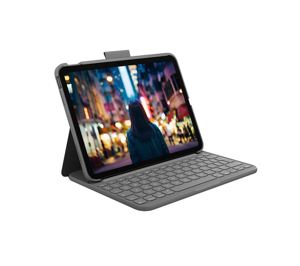 LOGITECH iPad Slim 10.9 Keyboard Folio - Grey, Silver/Grey