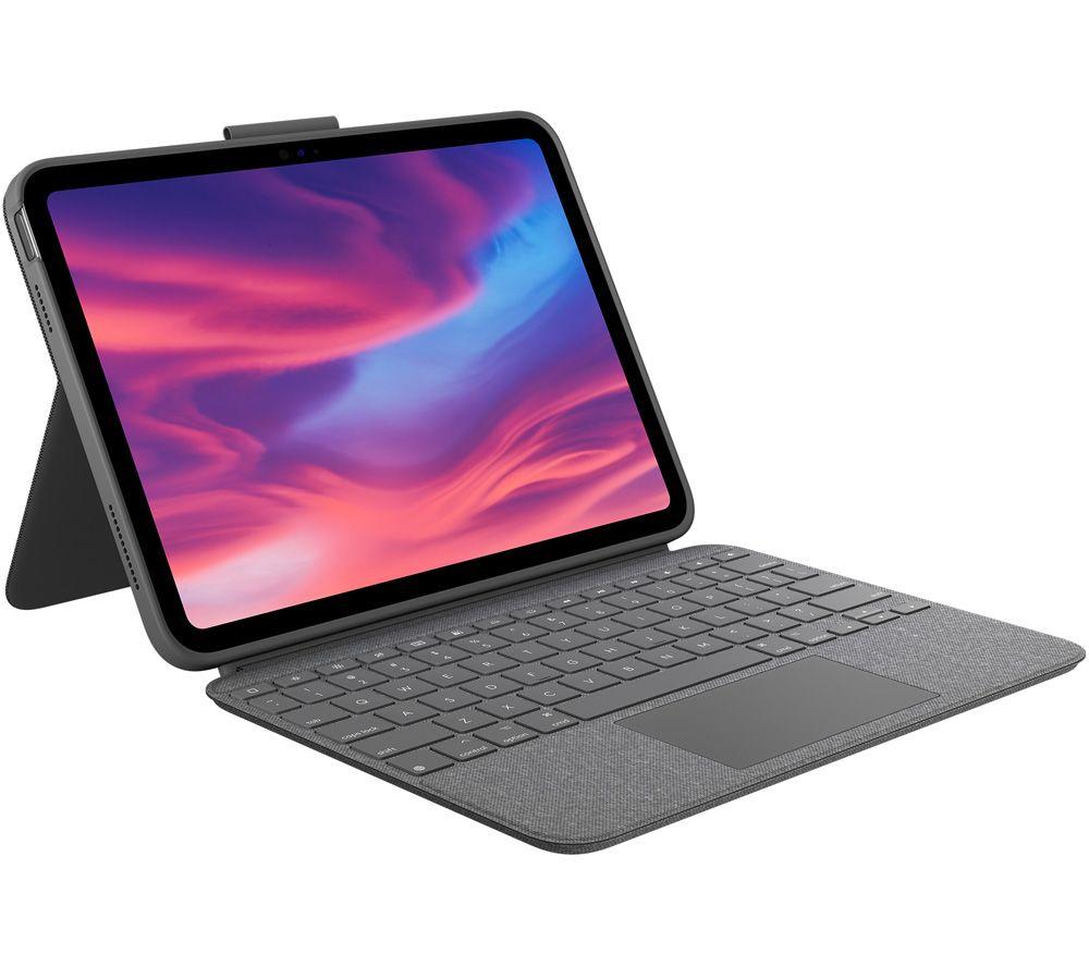 LOGITECH Combo Touch 10.9? iPad Keyboard Folio - Grey, Silver/Grey