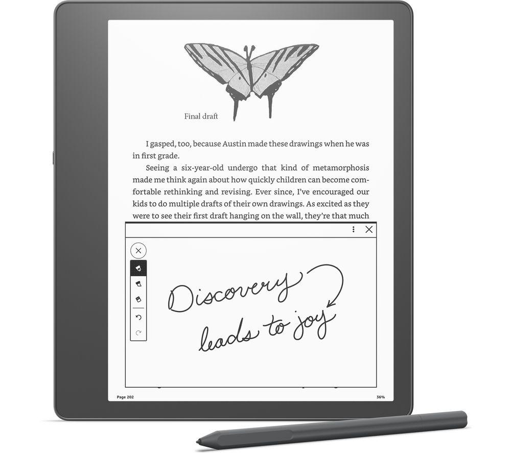 AMAZON Kindle Scribe 10.2 eReader - Basic Pen, 16 GB, Tungsten Grey, Silver/Grey