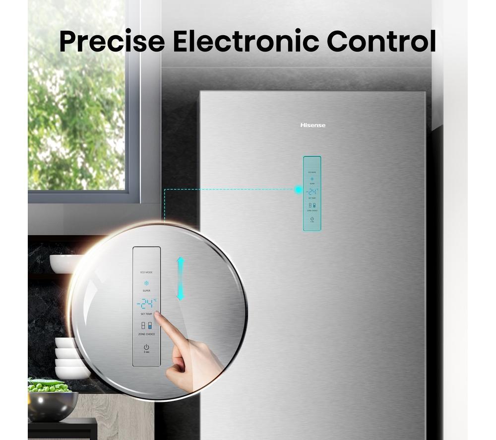 HISENSE RB645N4BIE 60/40 Fridge Freezer - Steel image number 8 of 20