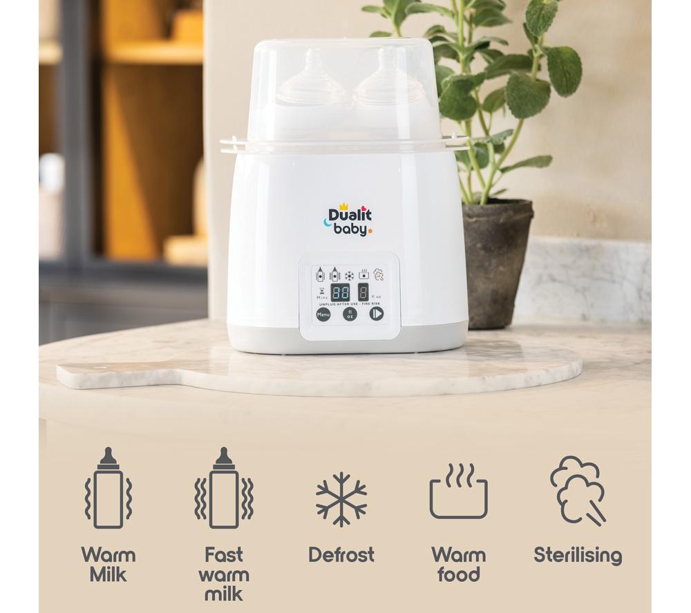 DUALIT Baby Double Bottle Warmer & Steriliser - White image number 2 of 9