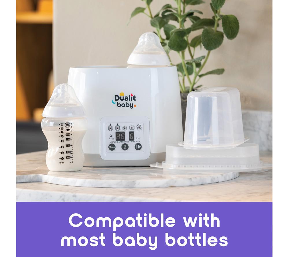 DUALIT Baby Double Bottle Warmer & Steriliser - White image number 3 of 9
