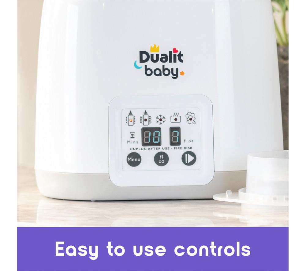 DUALIT Baby Double Bottle Warmer & Steriliser - White image number 4 of 9