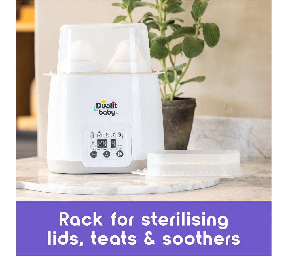 DUALIT Baby Double Bottle Warmer & Steriliser - White image number 5 of 9
