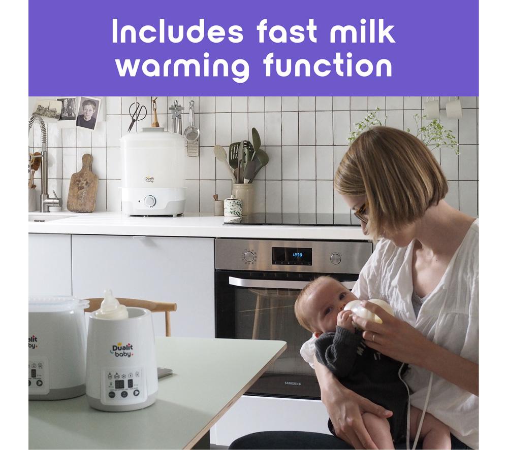 DUALIT Baby Double Bottle Warmer & Steriliser - White image number 6 of 9