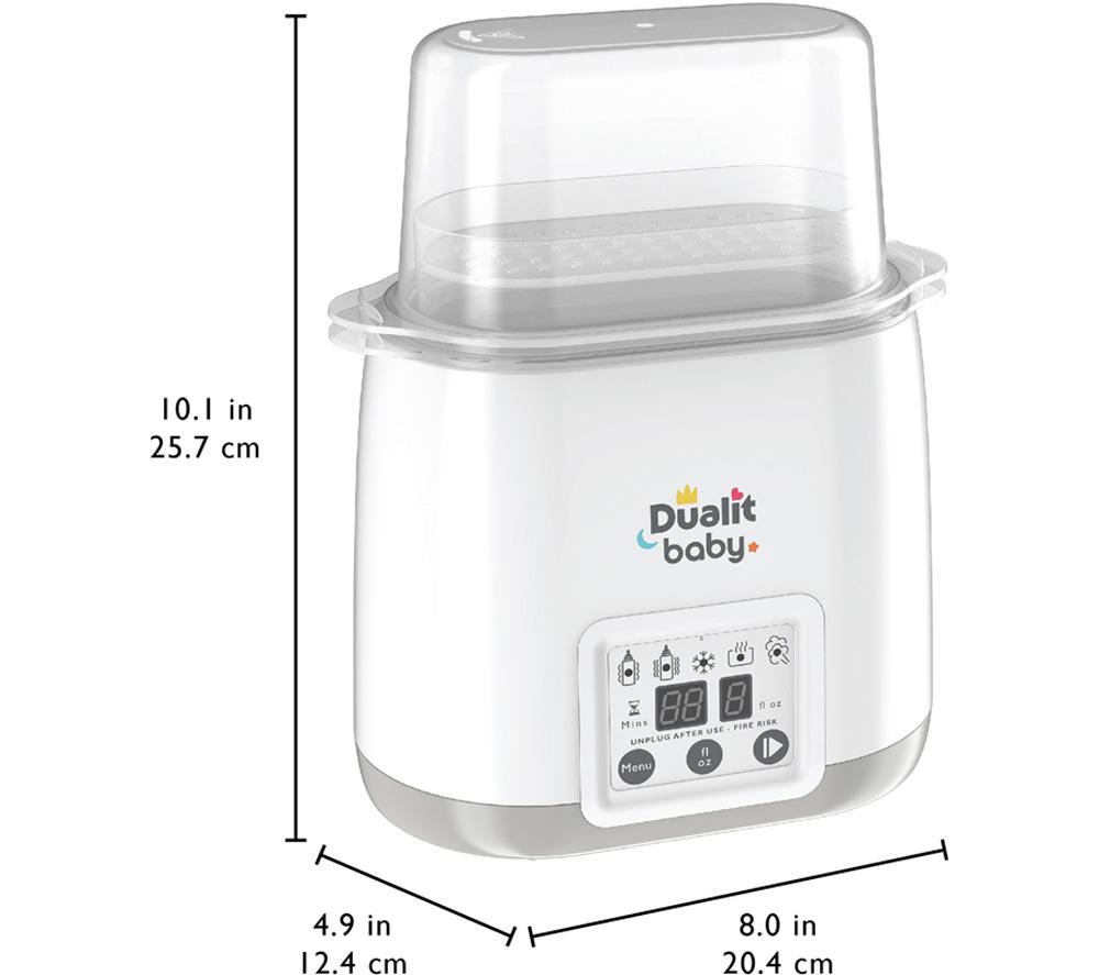 DUALIT Baby Double Bottle Warmer & Steriliser - White image number 8 of 9