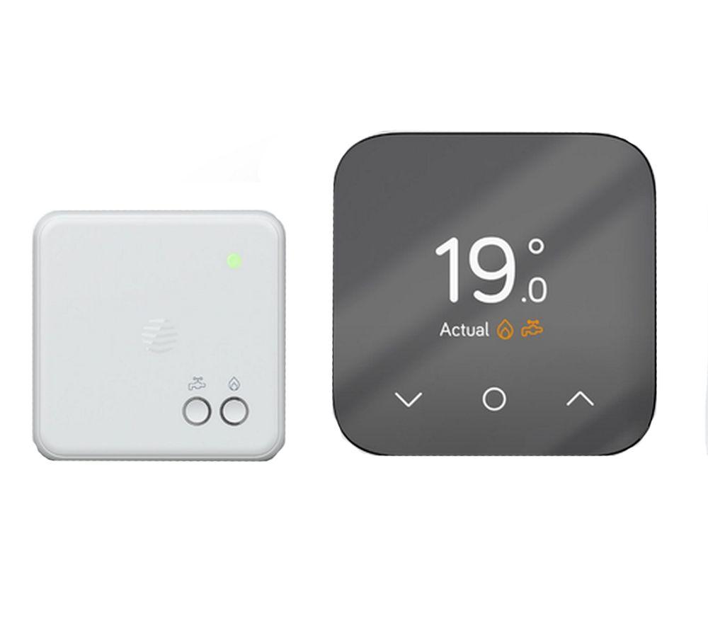 HIVE Mini Heating Thermostat & Receiver, Silver/Grey,White,Black