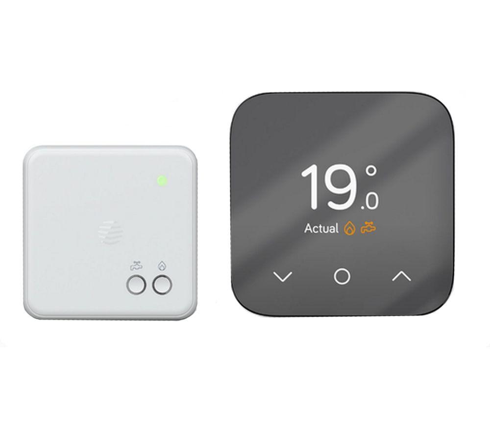 HIVE Mini Heating & Hot Water Thermostat & Receiver, Silver/Grey,White,Black