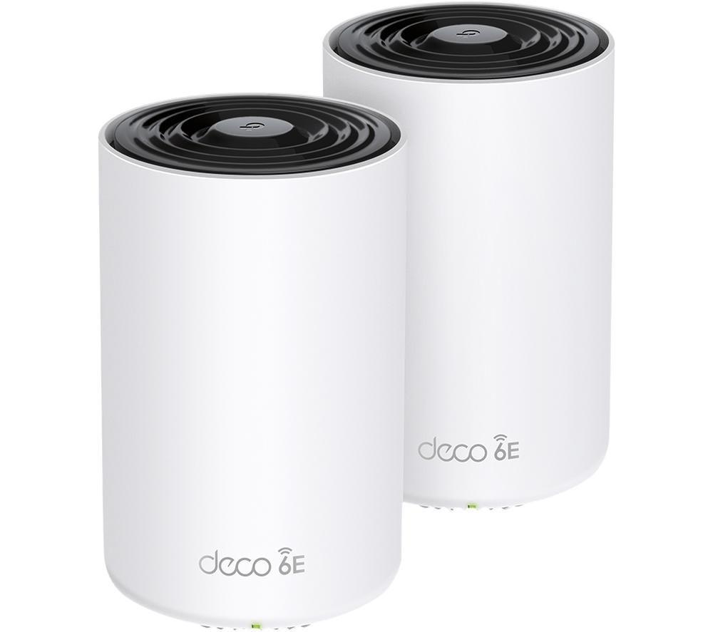 TP-LINK Deco XE75 Pro Whole Home WiFi System - Twin Pack, White