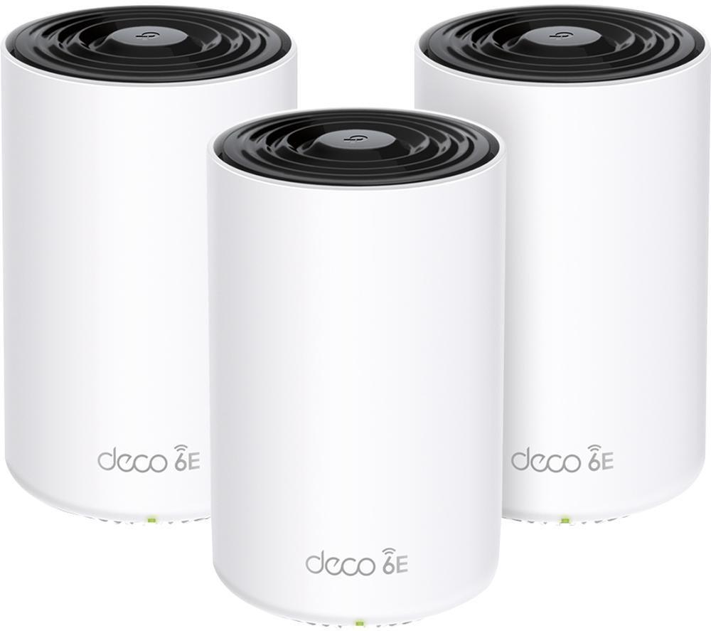 TP-LINK Deco XE75 Pro Whole Home WiFi System - Triple Pack, White