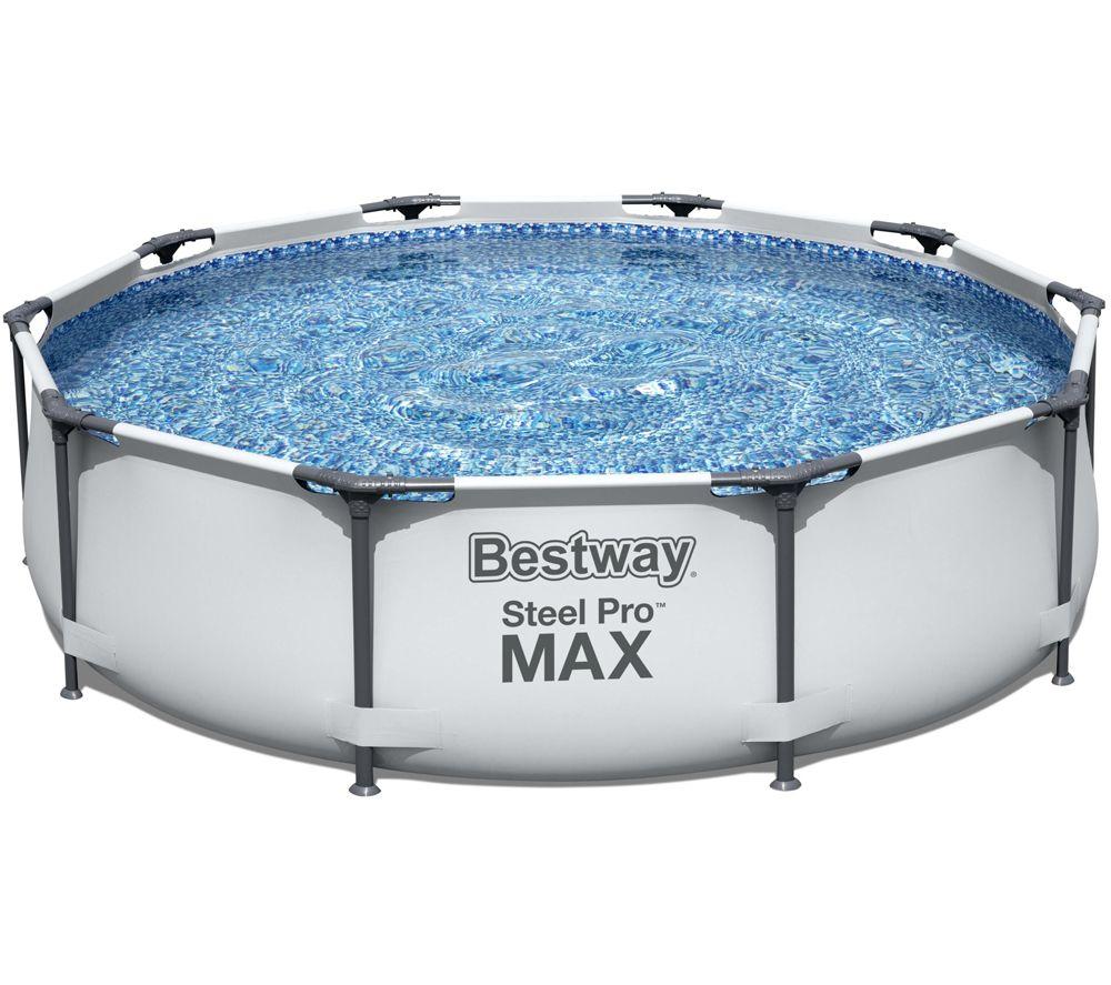 Image of BESTWAY Steel Pro Max BW56408GB-21 Round Swimming Pool - Grey