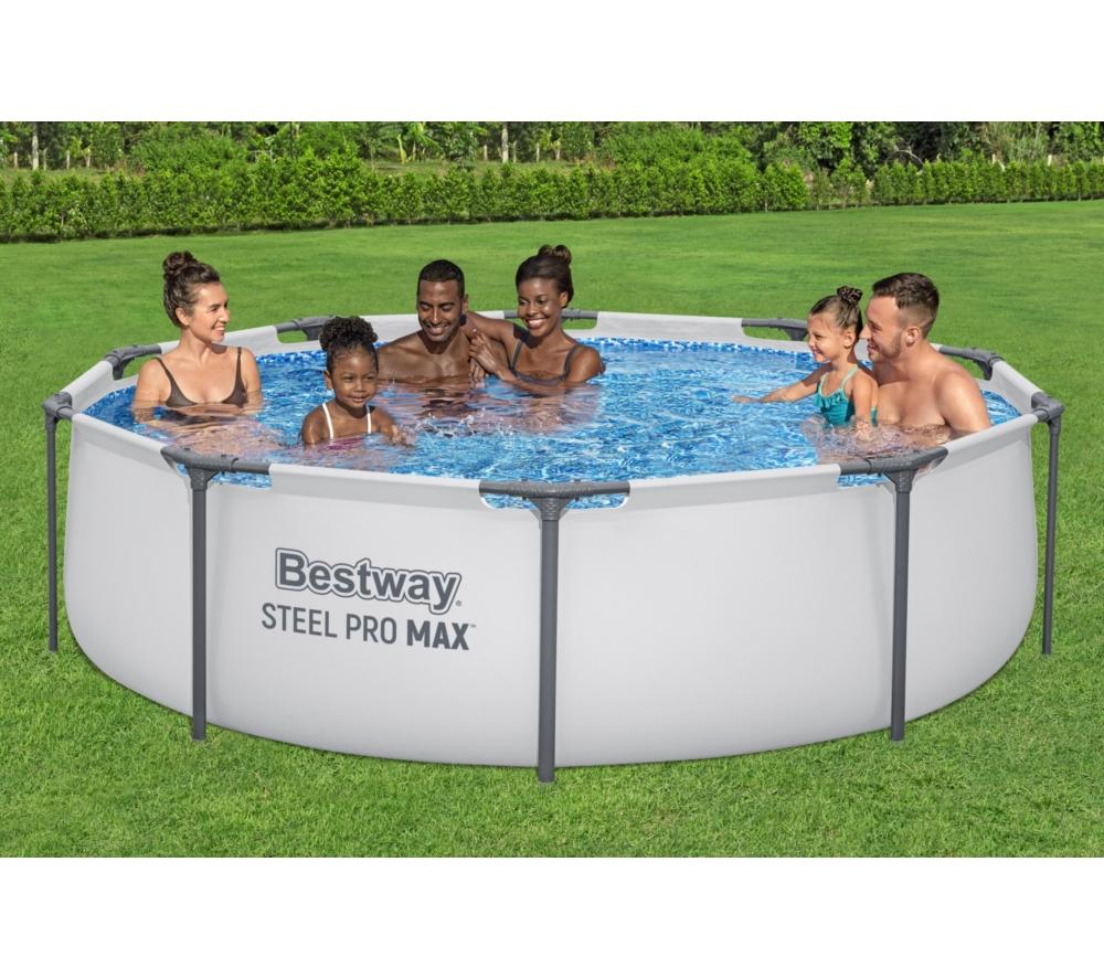 BESTWAY Steel Pro Max BW56408GB-21 Round Swimming Pool - Grey image number 4 of 9