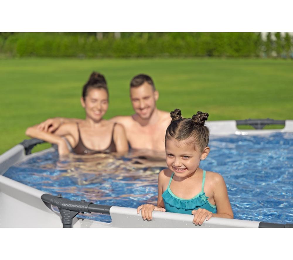 BESTWAY Steel Pro Max BW56408GB-21 Round Swimming Pool - Grey image number 7 of 9
