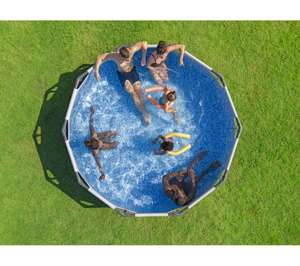 BESTWAY Steel Pro Max BW56408GB-21 Round Swimming Pool - Grey image number 8 of 9