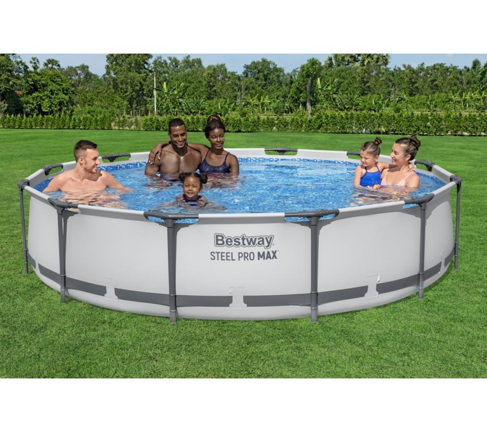 BESTWAY Steel Pro Max BW56416GB-21 Round Swimming Pool - Grey image number 4 of 12