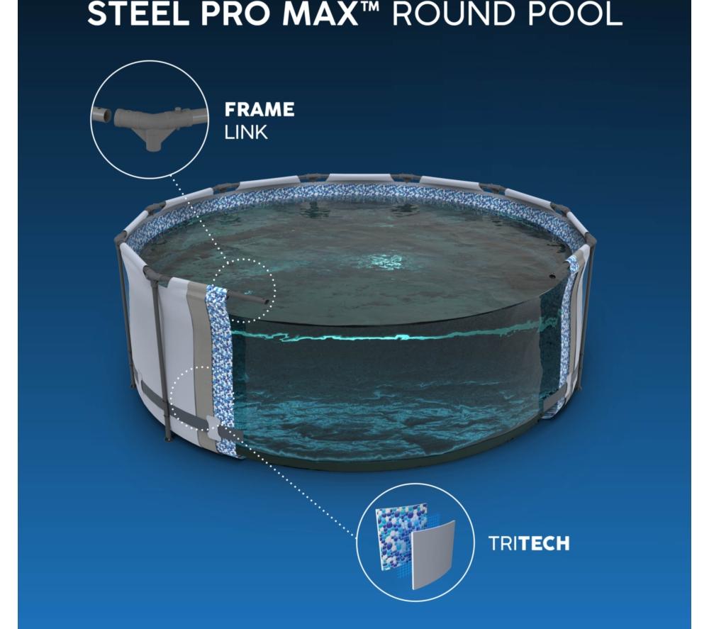BESTWAY Steel Pro Max BW56416GB-21 Round Swimming Pool - Grey image number 10 of 12