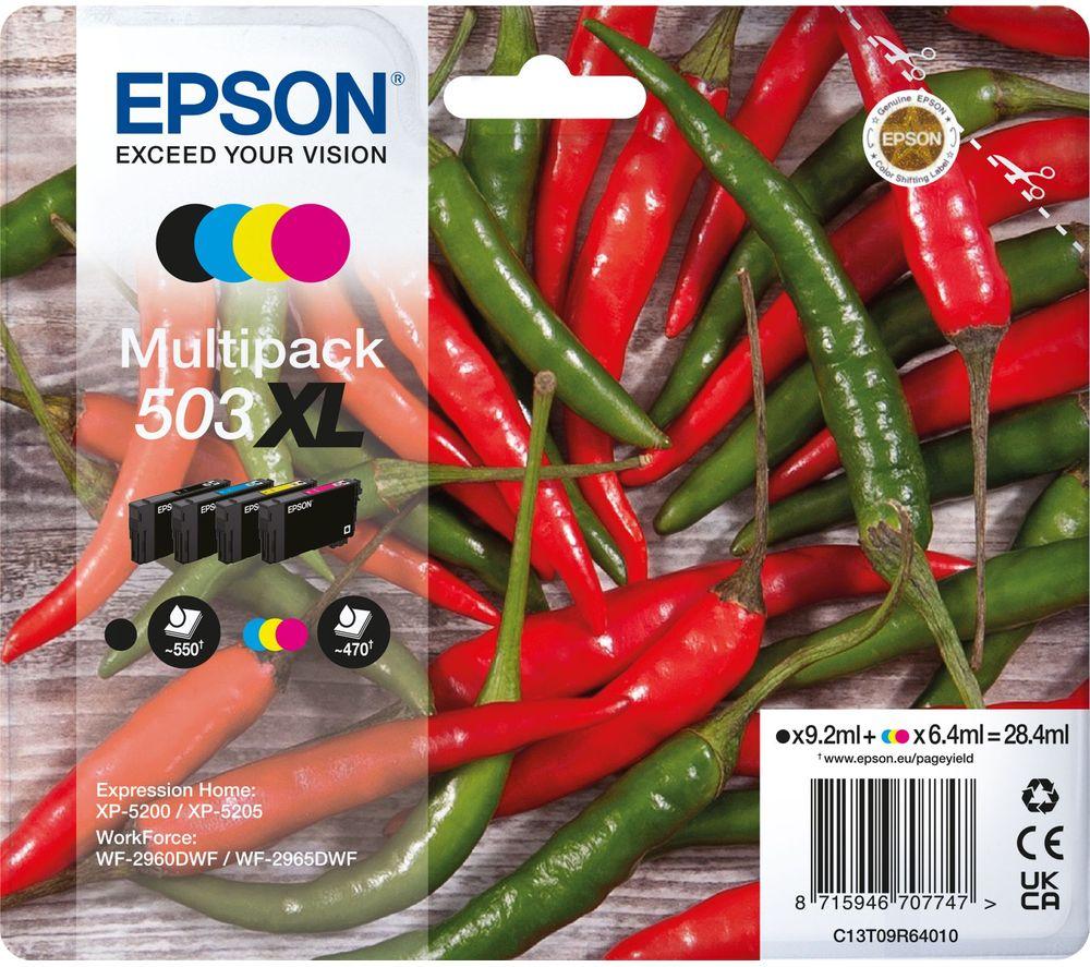 Epson 503XL Chillies, Genuine Multipack, 4-colours Ink Cartridges - C13T09R64010
