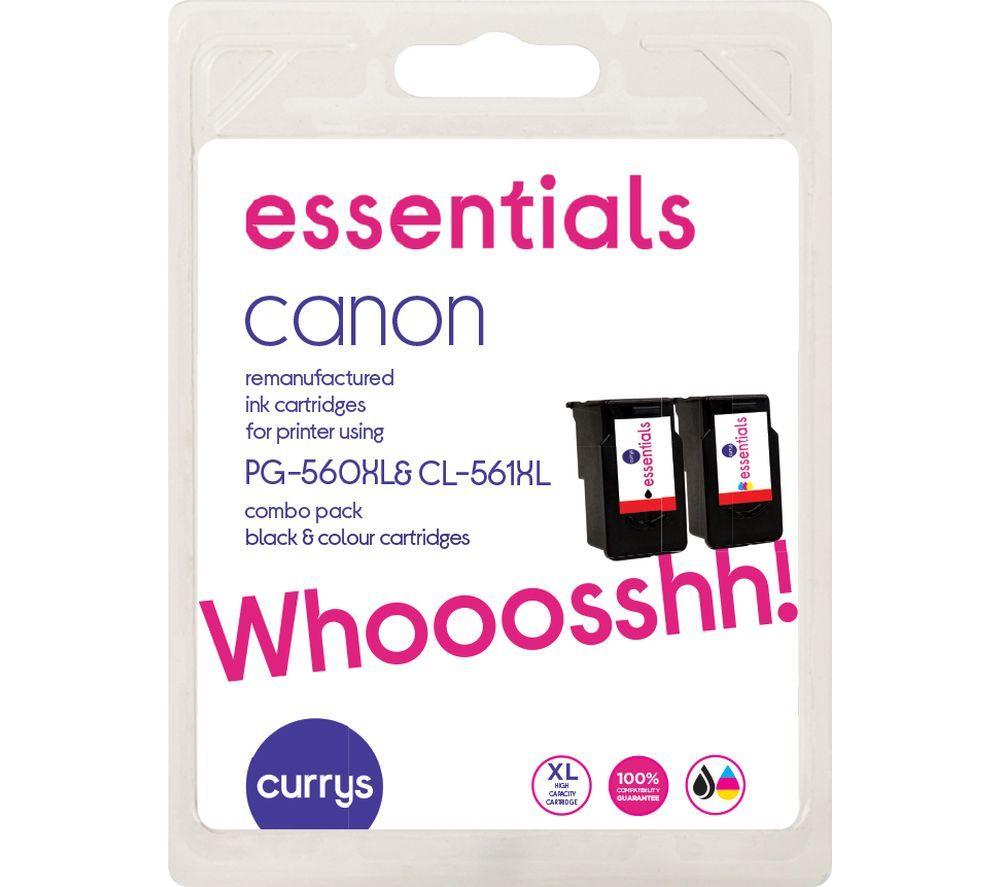 Buy ESSENTIALS Canon PPG-560 XL & CL-561 XL Black & Tri-colour Ink  Cartridges