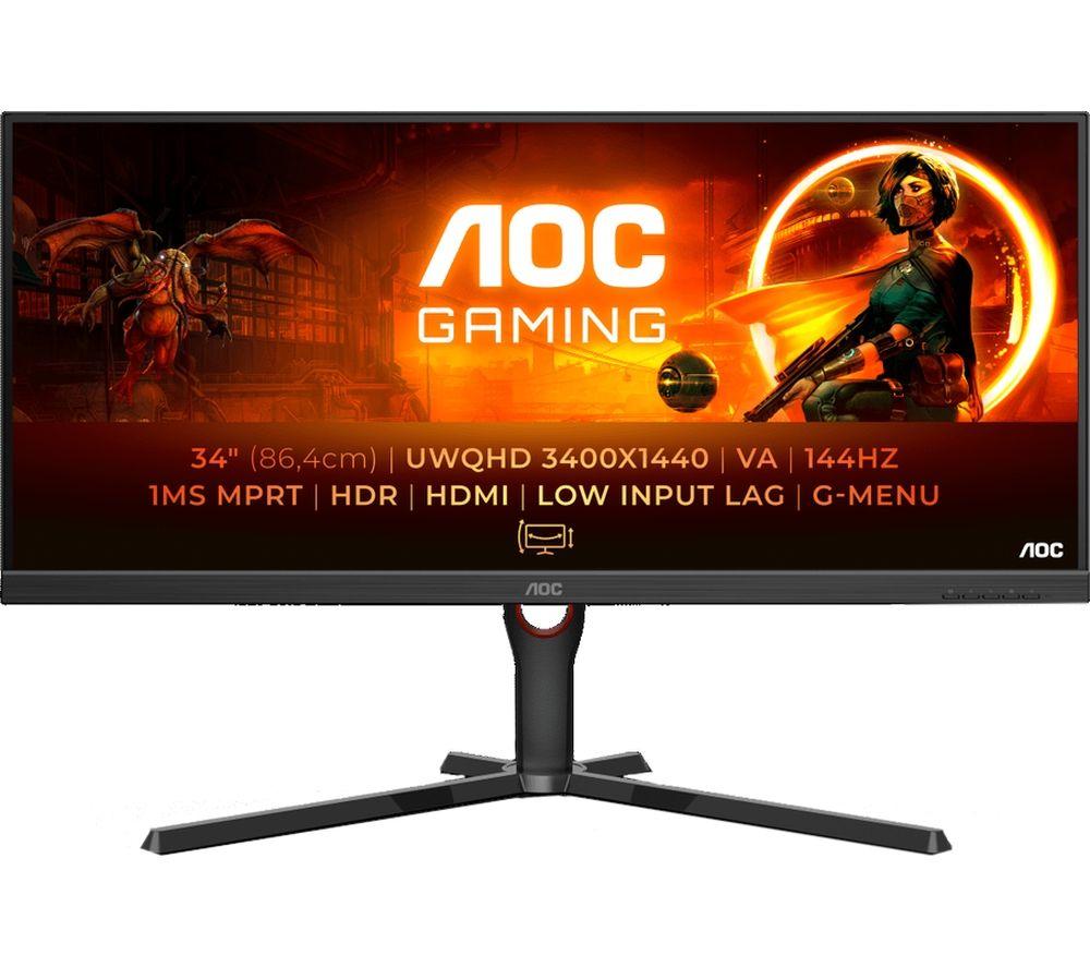 AOC U34G3XM Quad HD 24" VA LCD Gaming Monitor review
