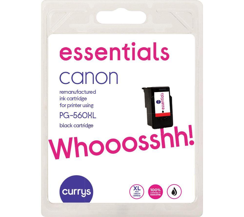 ESSENTIALS Canon PG-560 XL Black Ink Cartridge, Black