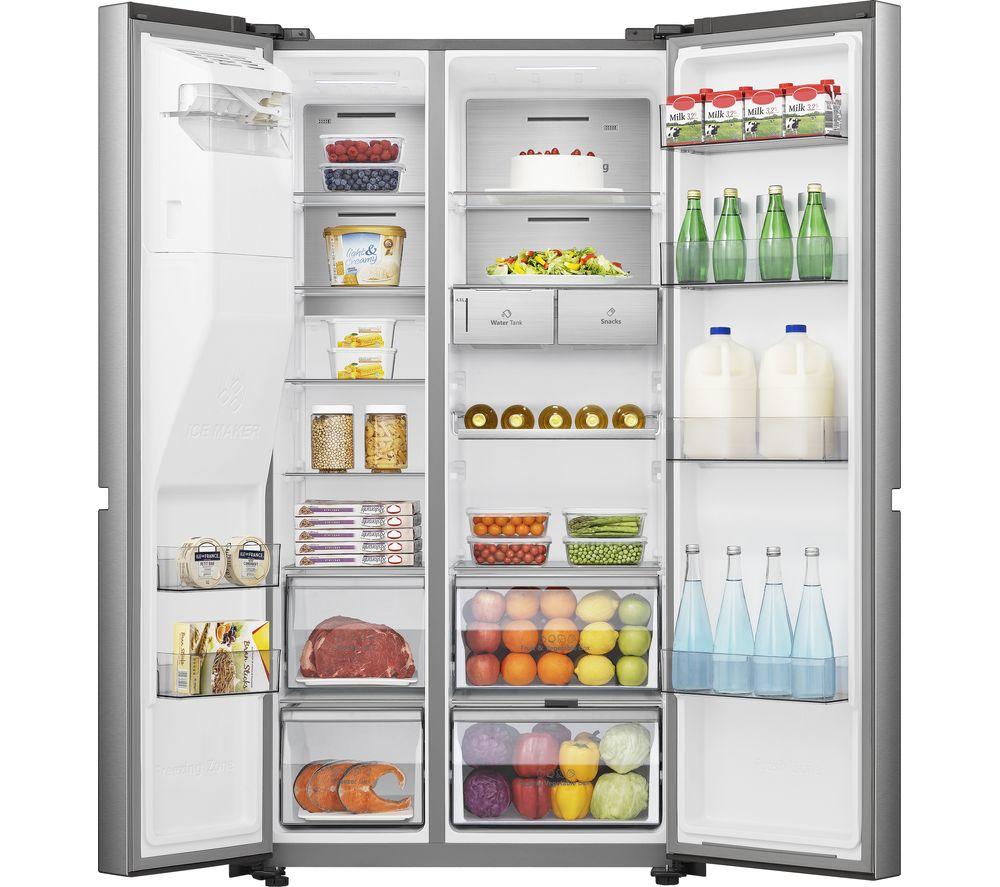 HISENSE PureFlat Infinite RS818N4TIE American-Style Smart Fridge Freezer - Grey Stainless Steel image number 4 of 18