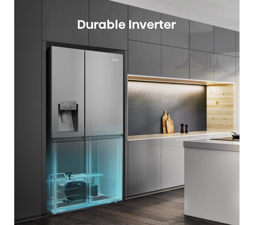 HISENSE PureFlat Infinite RS818N4TIE American-Style Smart Fridge Freezer - Grey Stainless Steel image number 14 of 18