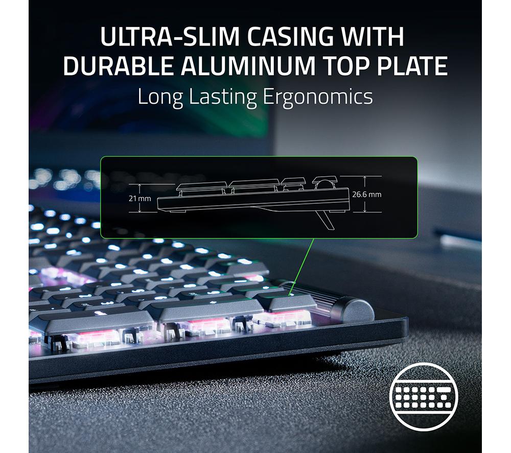 RAZER DeathStalker V2 Pro Wireless Optical Gaming Keyboard - Black image number 5 of 8
