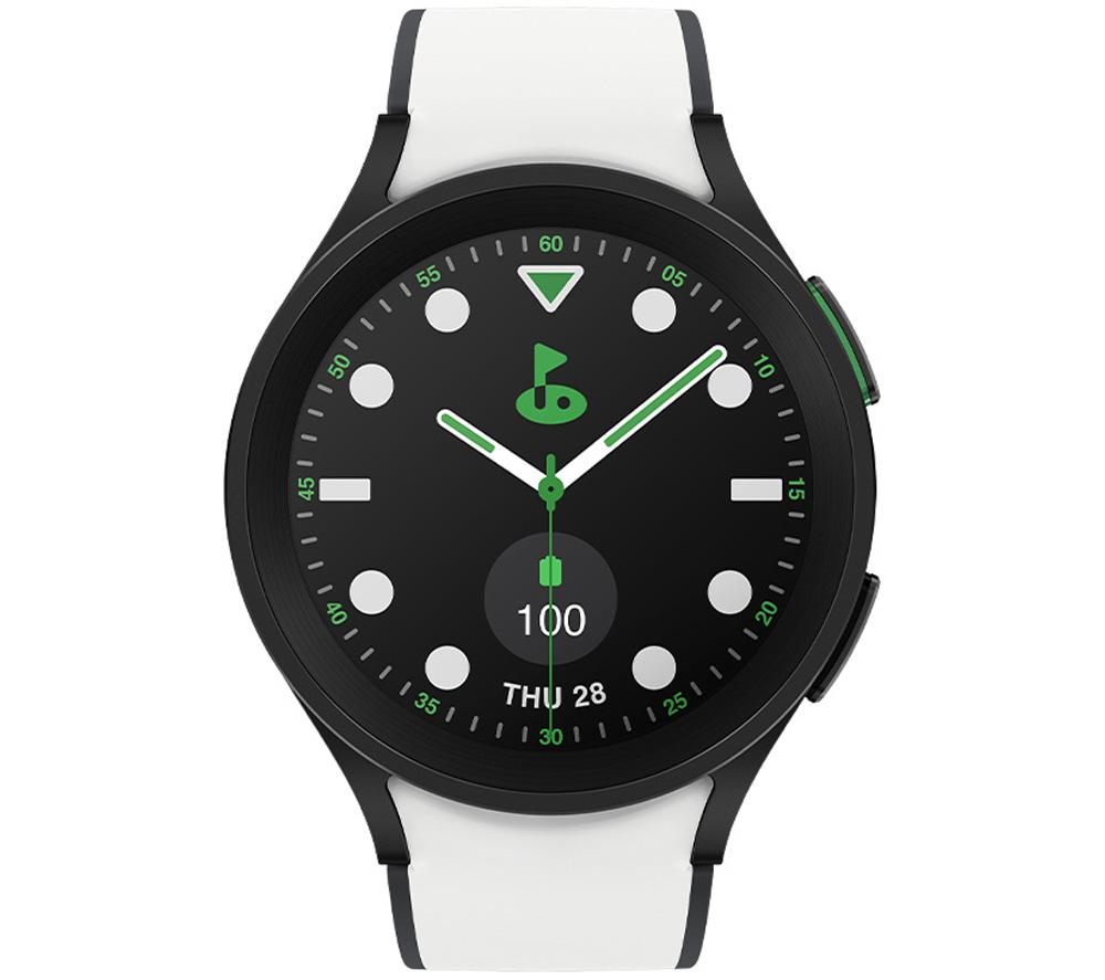SAMSUNG Galaxy Watch5 Pro BT Golf Edition with Bixby & Google Assistant - Black Titanium, 45 mm, Sil