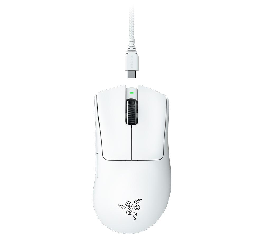 RAZER DeathAdder V3 Pro Wireless Optical Gaming Mouse - White, White