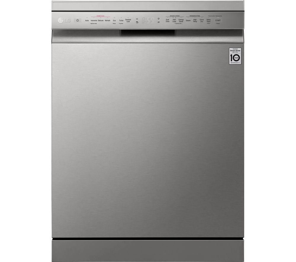 LG TrueSteam DF325FPS Full-size WiFi-enabled Dishwasher - Shiny Steel