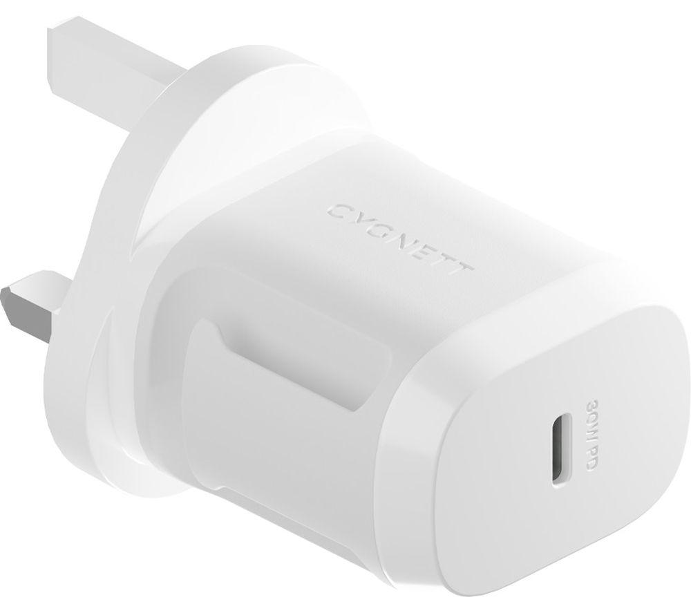 CYGNETT PowerMaxx CY4125PDWLCH 30 W USB Type-C Charger, White