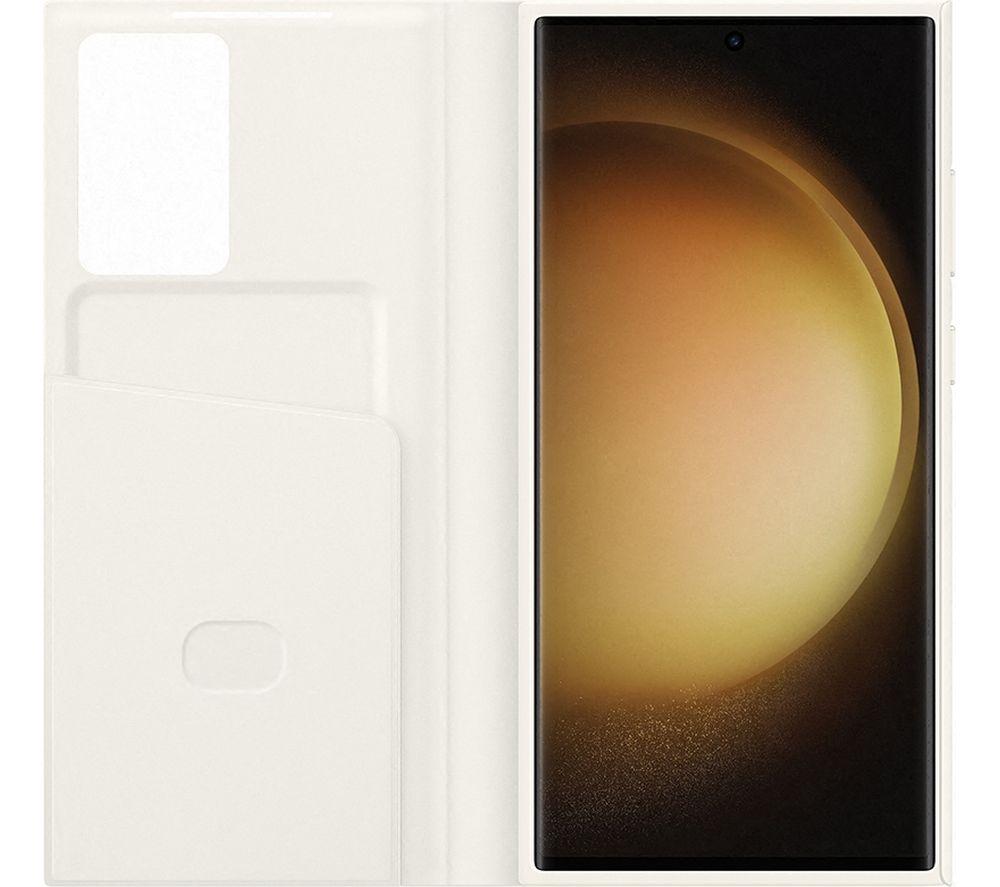 SAMSUNG Galaxy S23 Ultra Smart View Wallet Case - Cream, Cream